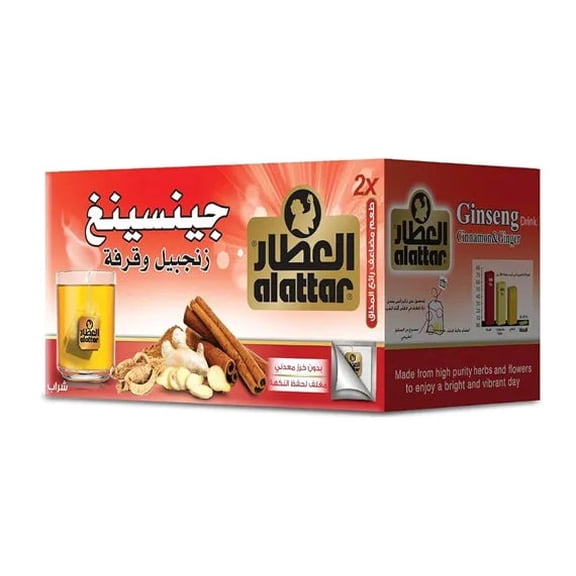 Alattar Ginseng Drink with Cinnamon & Ginger - 20ct Herbal Tea Bags - Pc