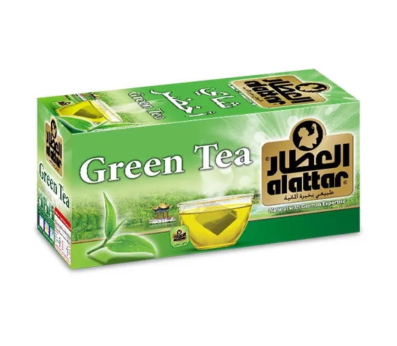 Alattar Green Tea 20 Bags 36g Natural German Expertise Daily Wellness - Case of 24