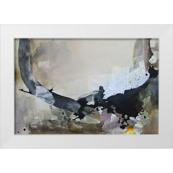 Alattar, Lina 24x17 White Modern Wood Framed Museum Art Print Titled - Balance Beam