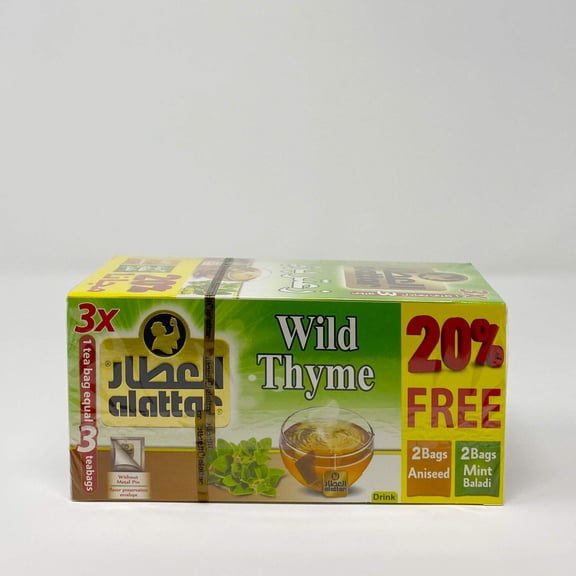 Alattar Wild Thyme Tea 20 Bags Natural Herbal Infusion for Wellness - Pc