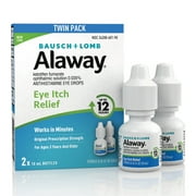 Alaway Allergy Eye Drops for Dry Itchy Eyes with Antihistamine that Works in Minutes, 0.34 fl oz, 2 Pack