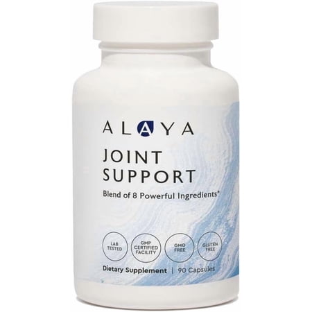 Alaya Naturals Joint Support Supplement with Glucosamine, Chondroitin and Turmeric, 90 Capsules
