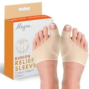Alayna Bunion Corrector with Non-Slip Grip Insert and Gel Cushion Pad Splint Orthopedic Bunion Protector and Pain Relief Men/Women - Hallux Valgus Realignment - Stop Bunion Pain - Size Medium 2 PCS