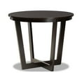 thumbnail image 1 of Alayna Modern and Contemporary Dark Brown Finished 35-Inch-Wide Round Wood Dining Table, 1 of 5