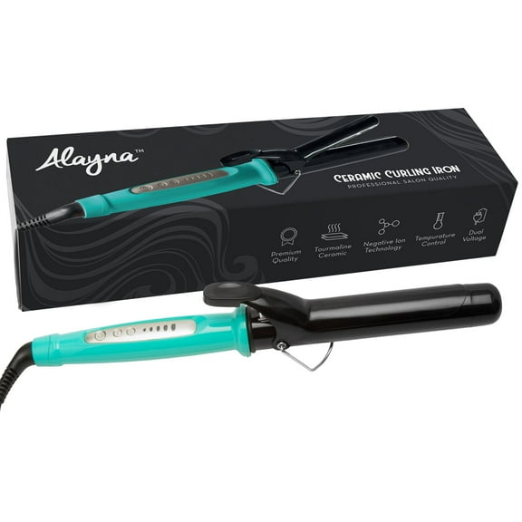 Alayna Professional Ceramic Curling Iron with Clip Turquoise