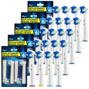 Alayna Toothbrush Replacement Heads, Provides A Floss-Like Clean, Removes Plaque, Promotes Gum Health, for Oral B Braun Electric Toothbrush, Value Pack, 20 Pack