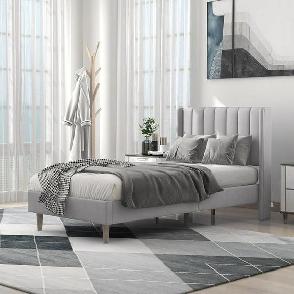 Alazyhome Platform Bed Frame, Twin