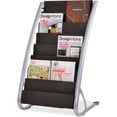 thumbnail image 1 of Alba, ABADDEXPO8, 6-Pocket Vertical Literature Display Stand, 1 Each, Silver,Black, 1 of 2