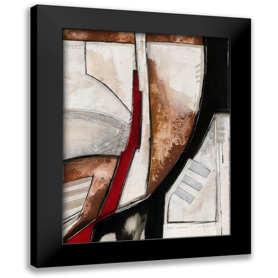 Alba, Andreas 15x18 Black Modern Framed Museum Art Print Titled - Diagonale rosso II