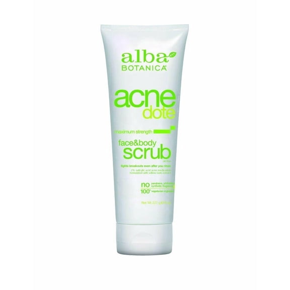 Alba Botanica Acnedote Face&Body Scrub, 4/8 oz