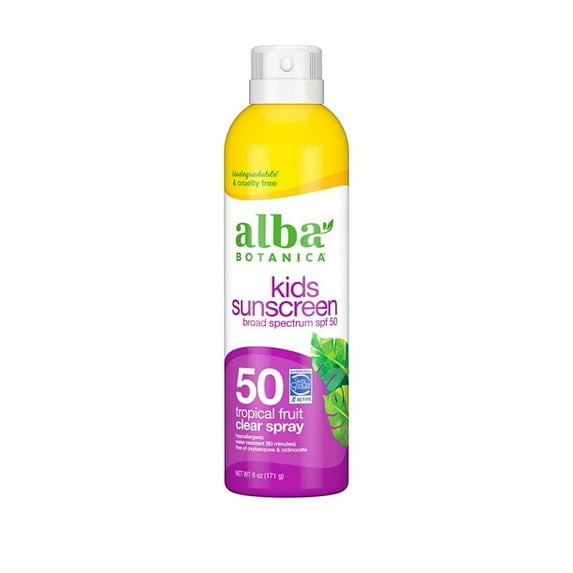 Alba Botanica Active Kids Clear Spray Very Emollient Sunscreen -- 6 fl oz