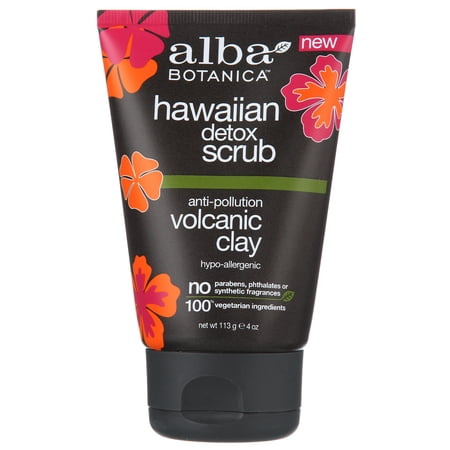 Alba Botanica Anti-Pollution Volcanic Clay Hawaiian Detox Scrub, 4 oz Pack Of 1