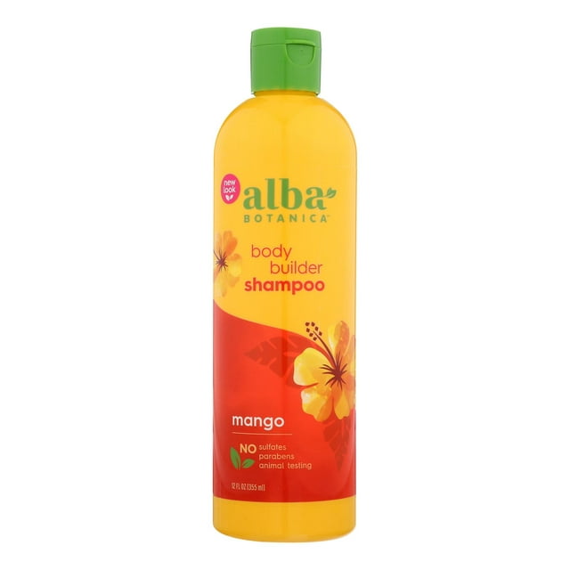 Alba Botanica Body Builder Shampoo, Mango, 12 oz.