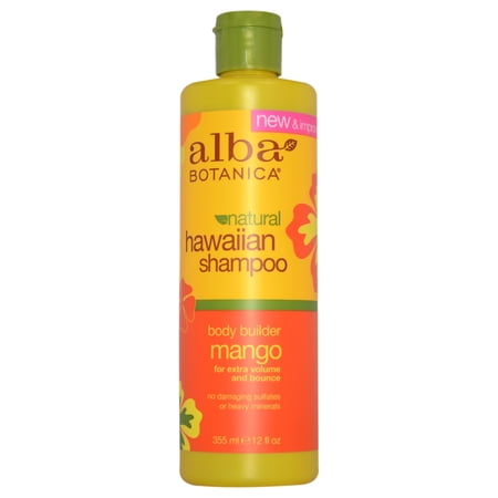 Alba Botanica Body Builder Shampoo, Mango, 12 oz.