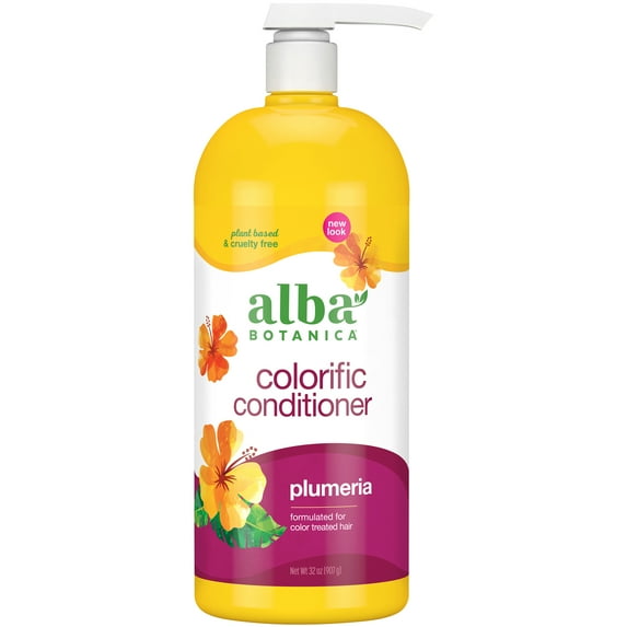 Alba Botanica Colorific Plumeria Hawaiian Conditioner, Color Protecting, 32 oz