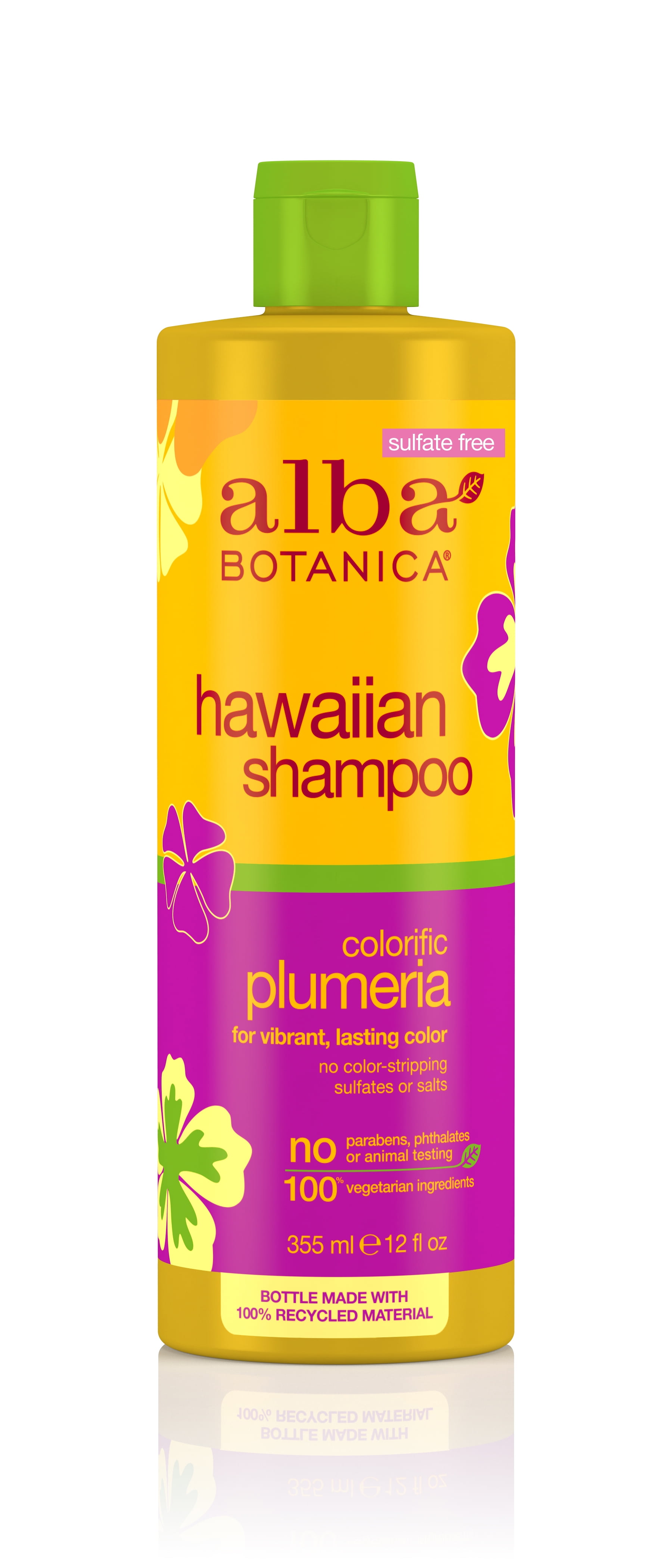 Alba Botanica Hawaiian Natural Shampoo Colorific Plumeria - 12 fl oz