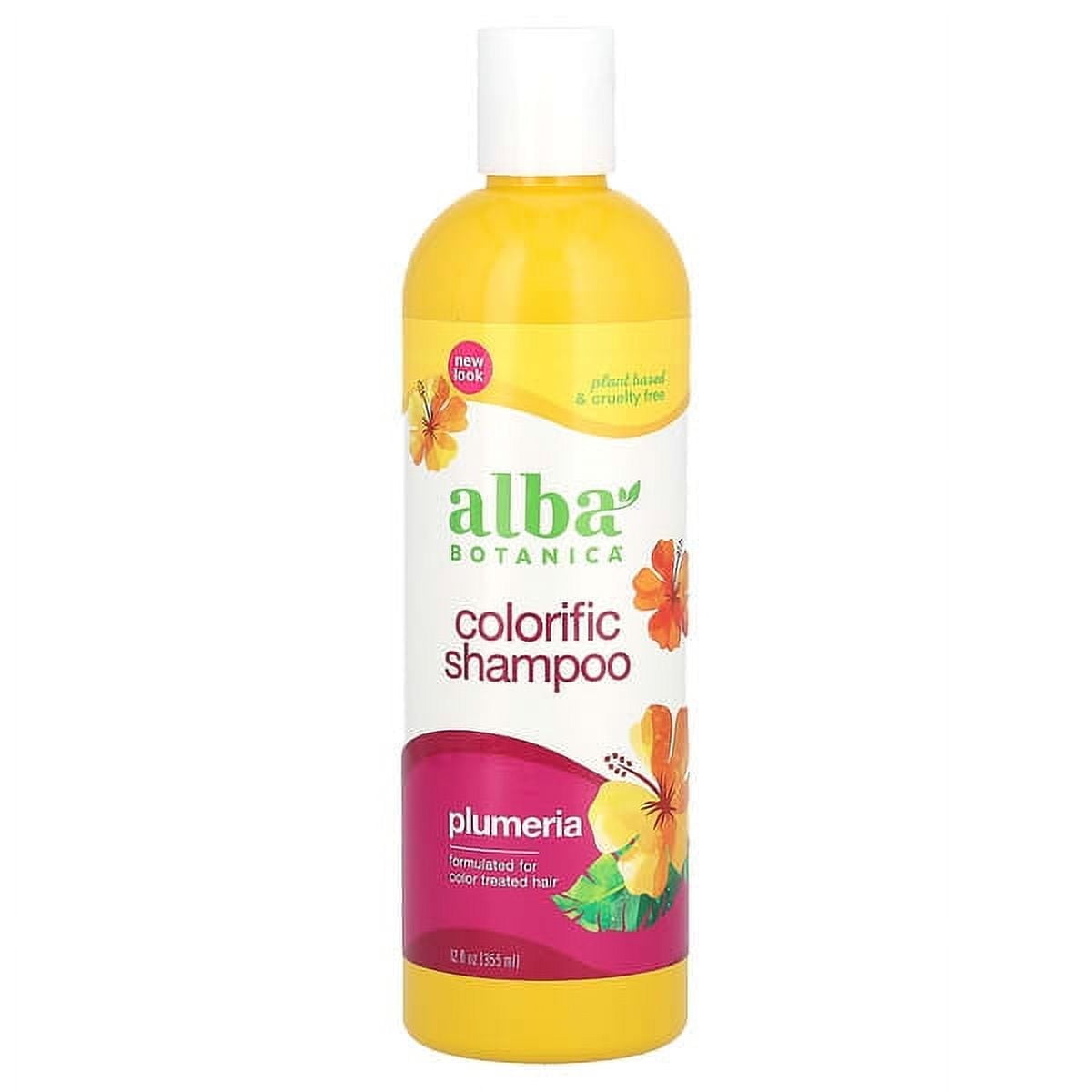 Alba Botanica, Colorific Shampoo, Plumeria, 12 fl oz Pack of 2