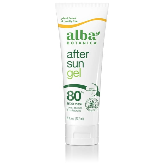 Alba Botanica Cooling 98% Aloe Vera After Sun Gel, 8 oz