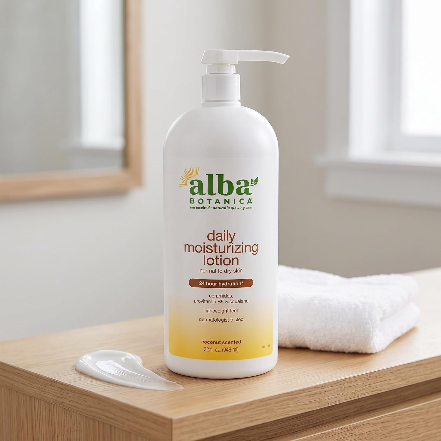 Alba Botanical Very Emollient Moisturizer, Aloe Vera & Coconut Oil Body ...
