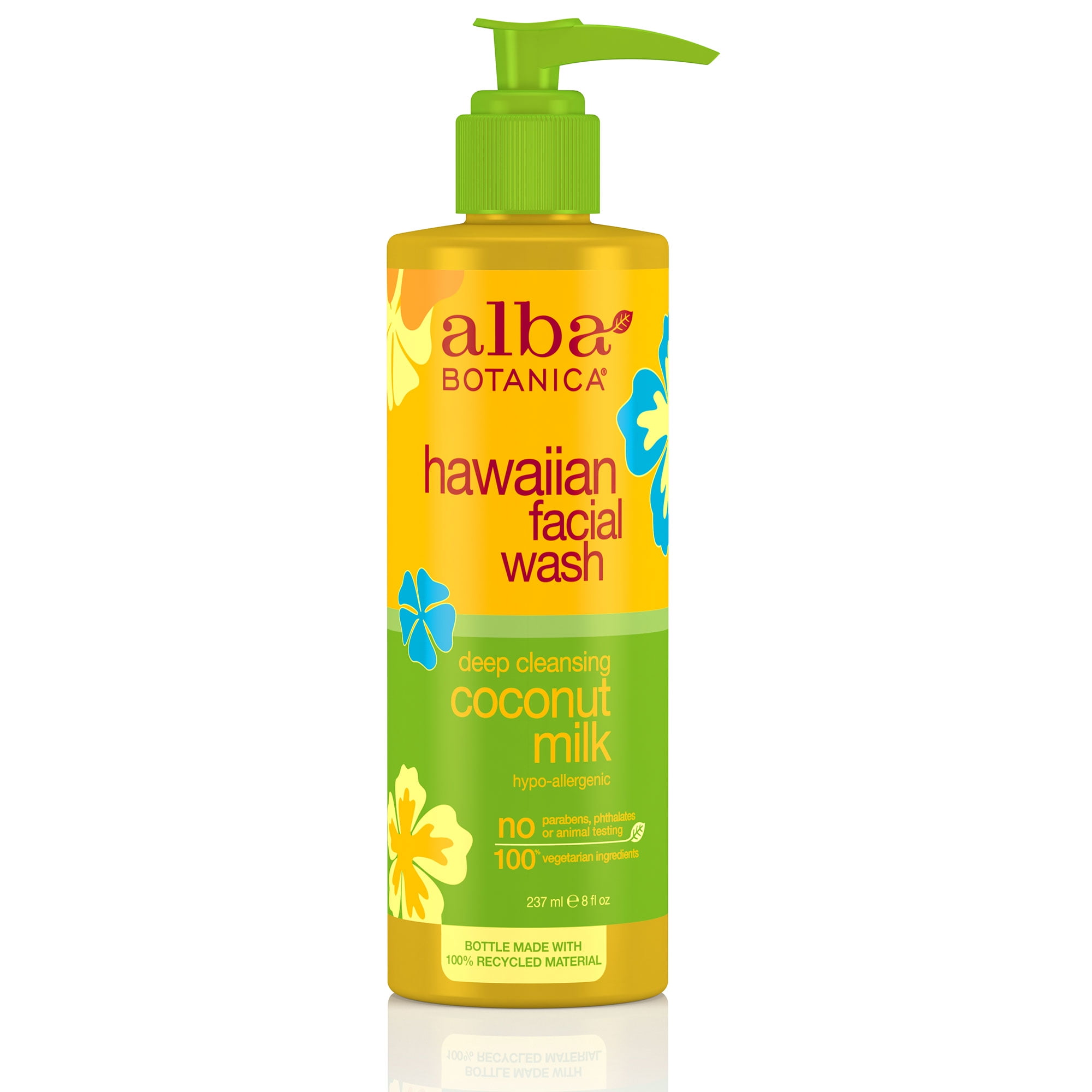 Alba Botanica Hawaiian Facial Wash, Deep Cleansing Coconut Milk 8 oz