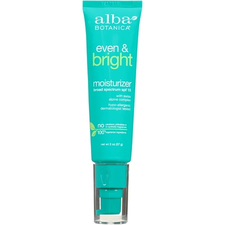 Alba Botanica Even & Bright Moisturizer SPF15, 2 oz.