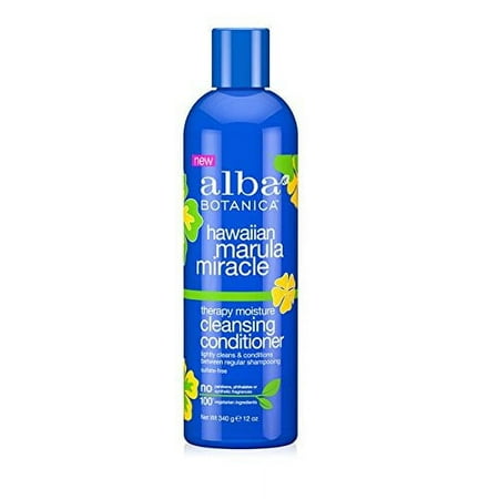 Alba Botanica Hawaiian Marula Miracle Therapy Moisture Cleansing Conditioner, 12 Oz
