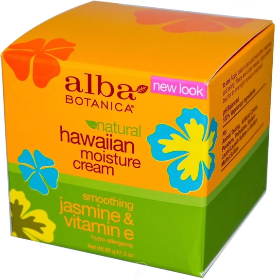 Alba Botanica Hawaiian Facial Moisture Cream Jasmine & Vitamin E 3 Ounce