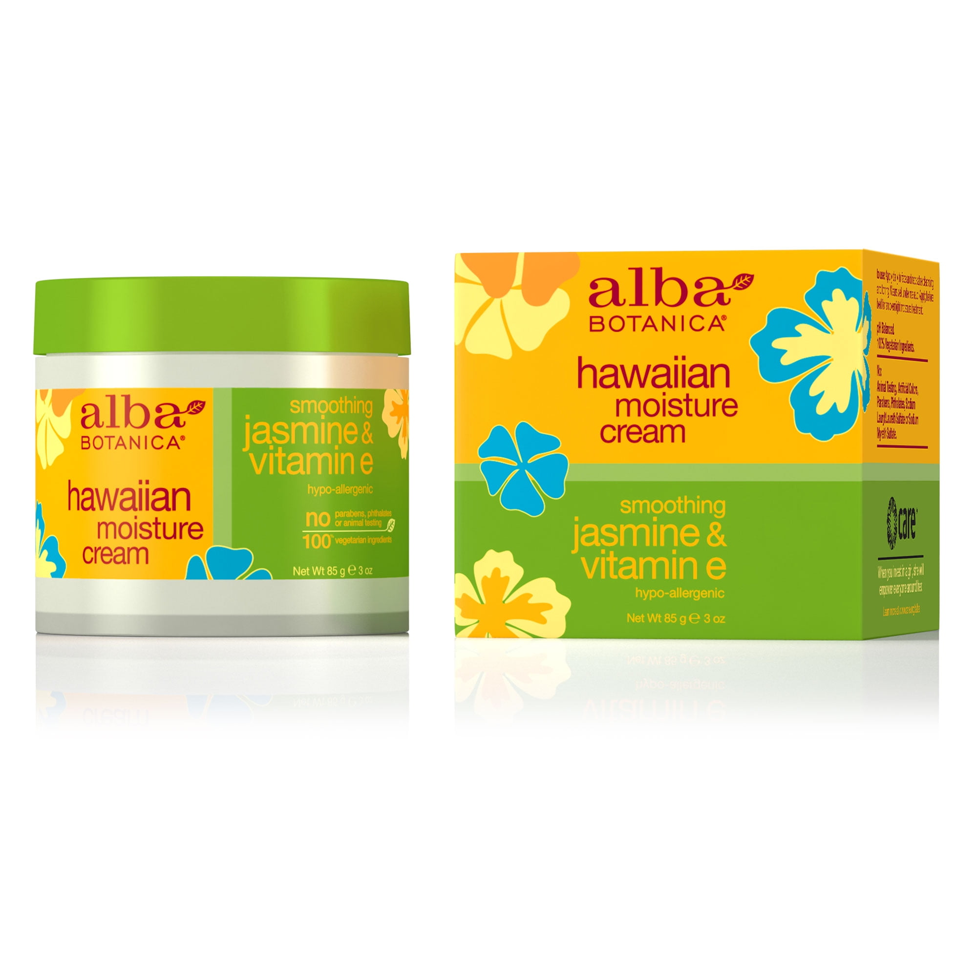 Alba Botanica Hawaiian Moisture Cream Smoothing Jasmine & Vitamin E, 3 Oz