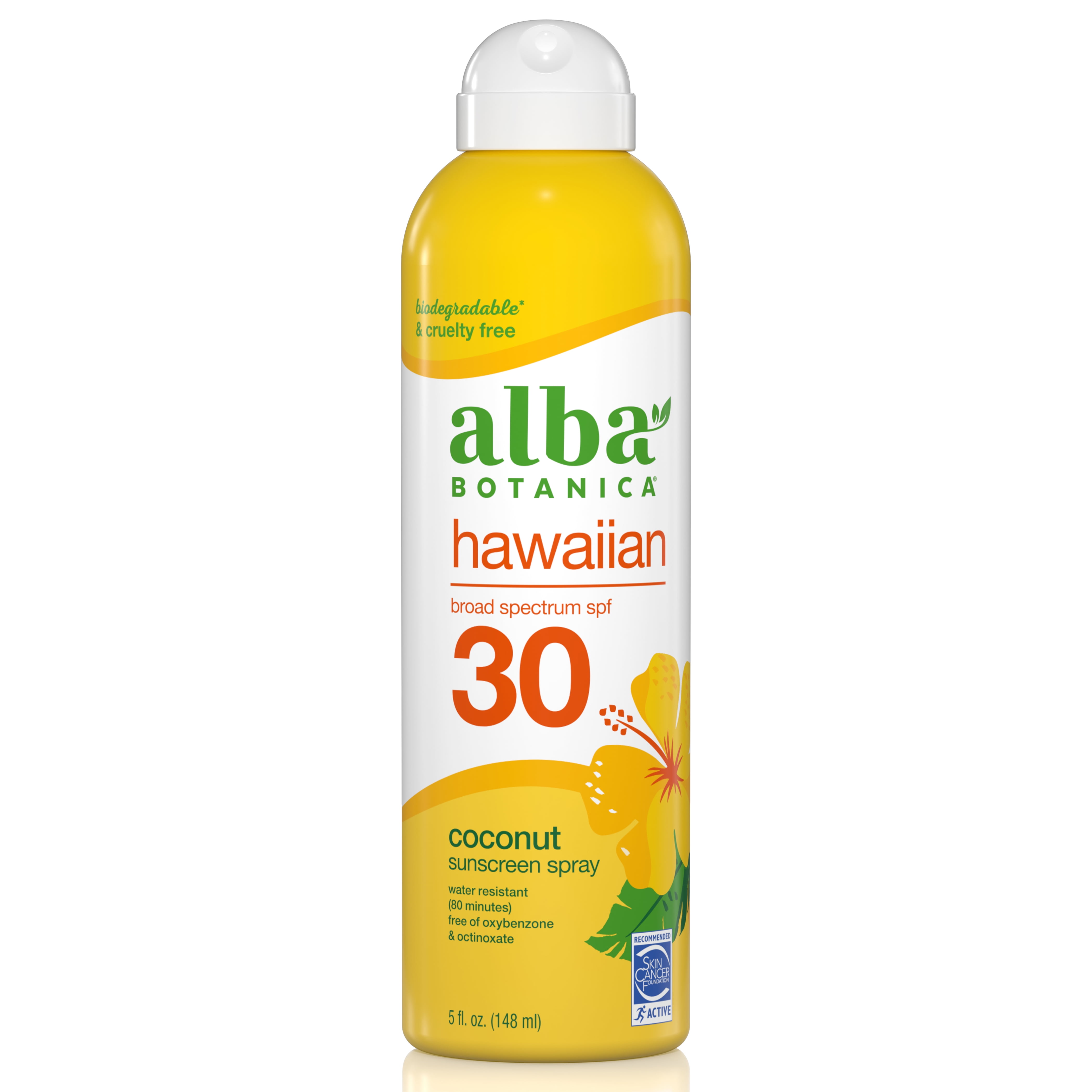 Alba Botanica Hawaiian Sunscreen Spray SPF 30, Coconut, 5 fl oz