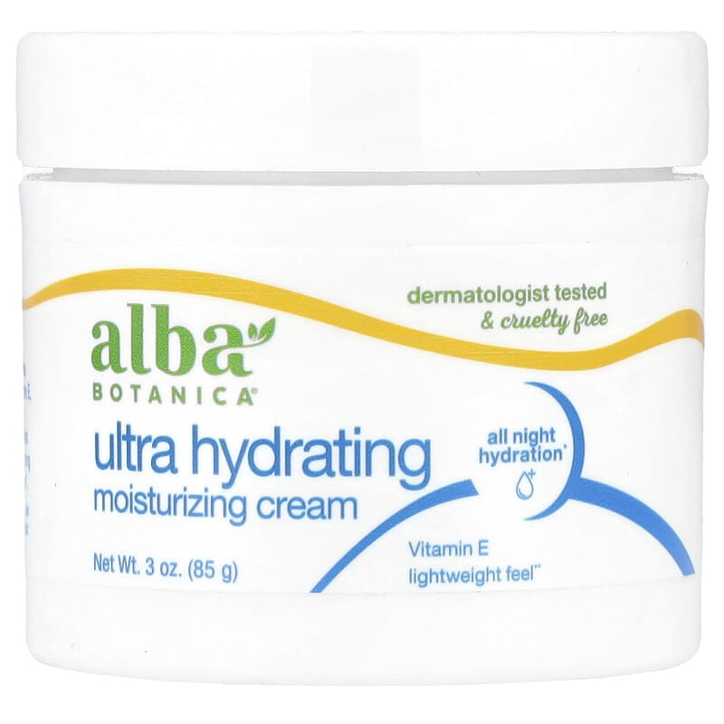 Alba Botanica Jasmine & Vitamin E Moisture Cream, 3 Ounce set of 2