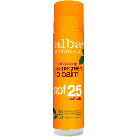 Alba Botanica Moisturizing Sunscreen Lip Balm SPF 25, 0.15 oz. Stick