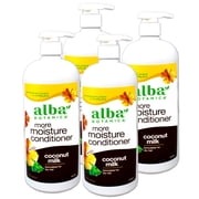 Alba Botanica More Moisture Conditioner for Dry Hair, Coconut Milk, 32 FL OZ - 4 Pack
