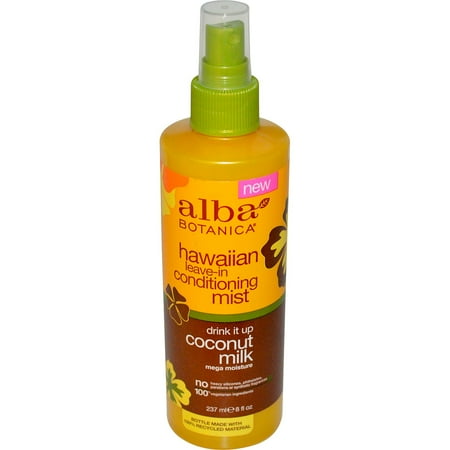 Alba Botanica More Moisture Conditioning Leave-In Mist, Coconut Milk 8 fl. oz.