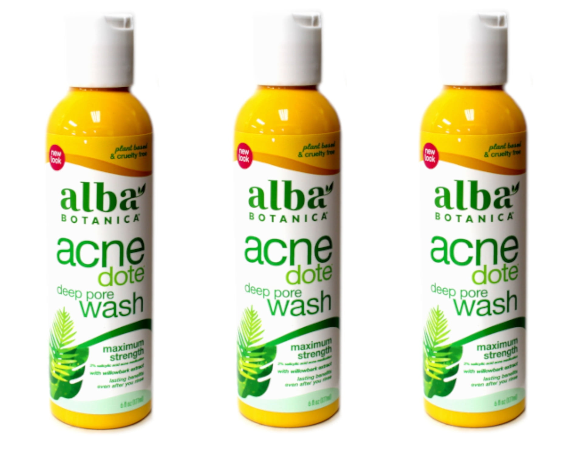 Alba Botanica Natural Acnedote Deep Pore Wash, 6 oz (Pack of 3)