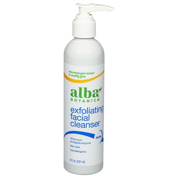Alba Botanica Pore Purifying Pineapple Enzyme Hawaiian Facial Cleanser, 8 oz