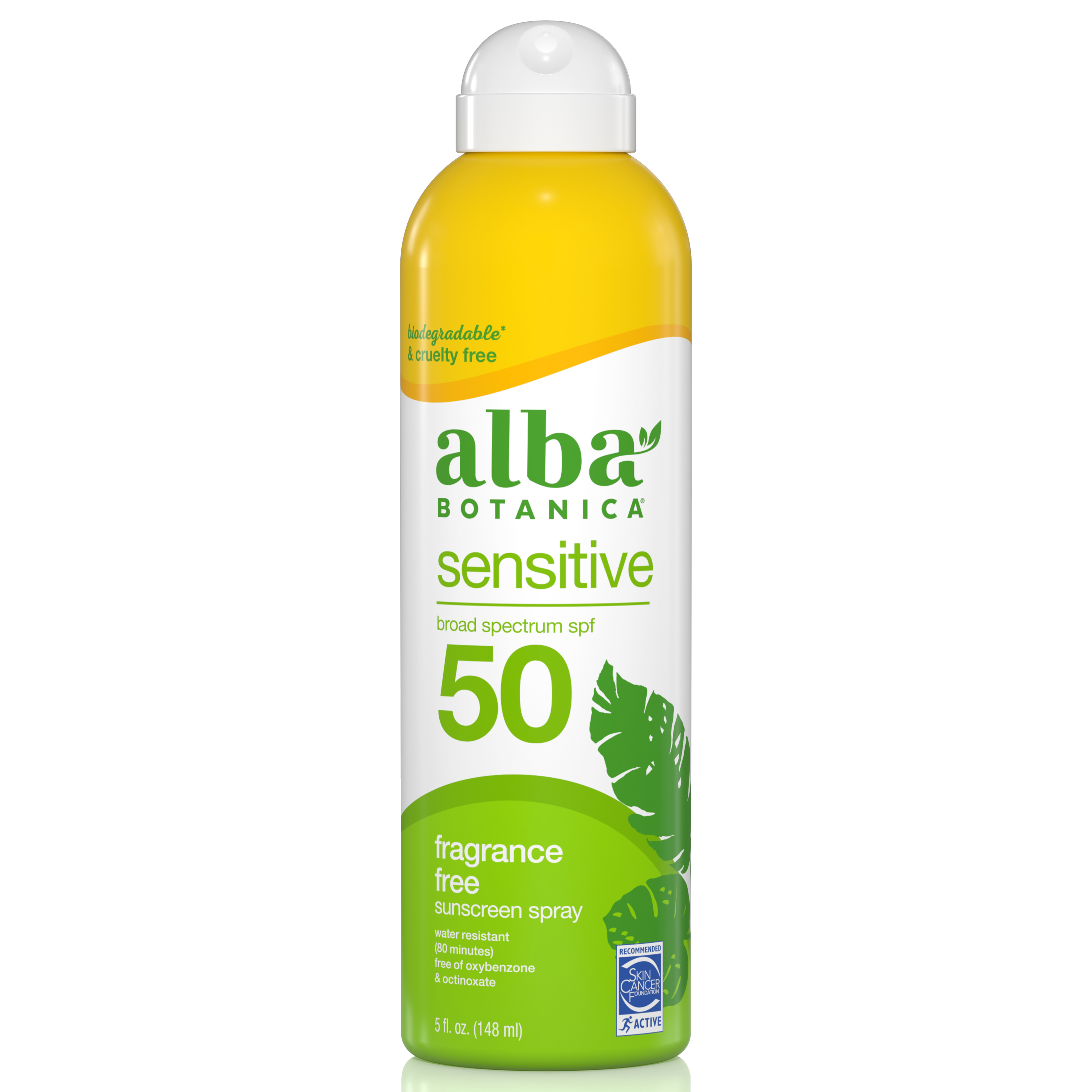 Alba Botanica Sensitive Sunscreen Spray SPF 50, Fragrance Free, 5 fl oz - image 1 of 11
