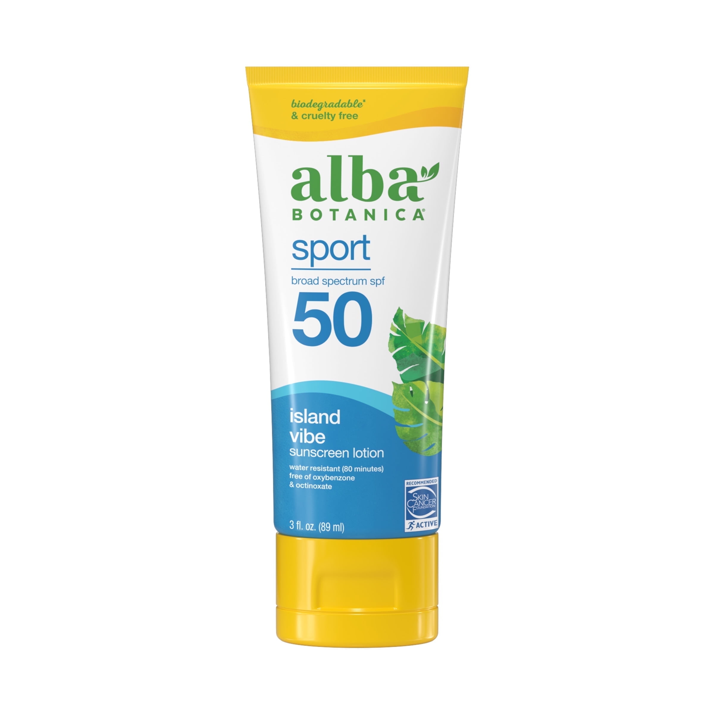 Alba Botanica Sport Island Vibe Sunscreen - SPF 50 3 fl. oz. Lotion