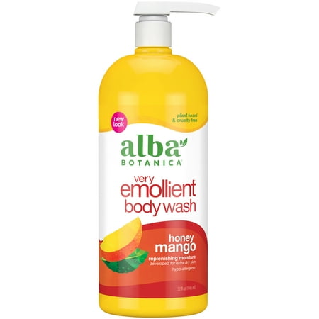 (2 pack) (2 Pack) Alba Botanica Very Emollient Bath & Shower Gel Honey Mango, 32 Oz