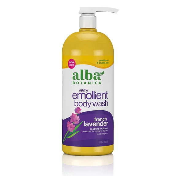 Alba Botanica Relaxing Body Wash French Lavender Hypoallergenic Sensitive Skin 32 fl oz
