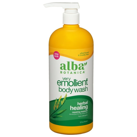 Alba Botanica Very Emollient Body Wash, Herbal Healing, 32 fl. oz.