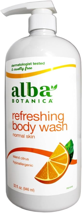 Alba Botanica Refreshing Body Wash, Hypoallergenic, Island Citrus, 32 FL OZ