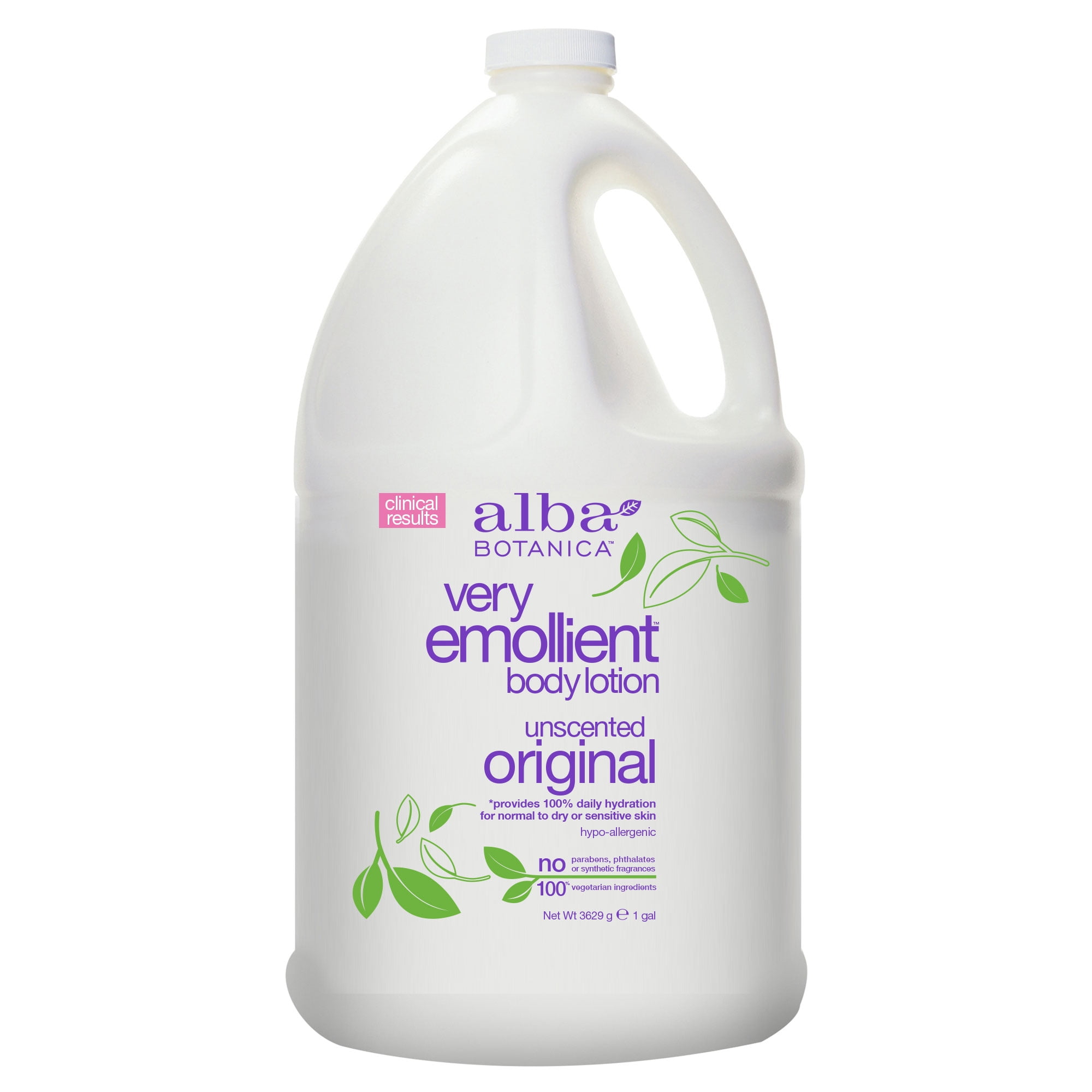 Alba Botanica Very Emollient Original Unscented Body Lotion, 1 Gallon