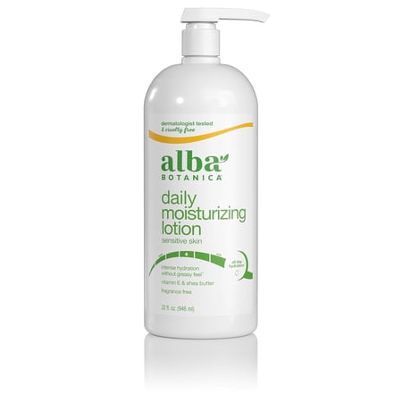 Alba Botanica Very Emollient Unscented Original Body Lotion, 32 oz.
