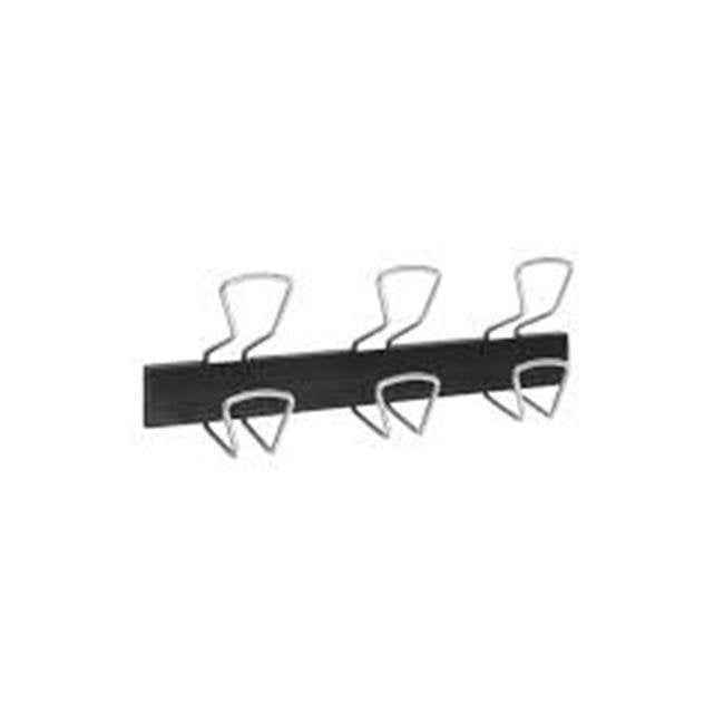Alba Modern Wall & Door Mounted Coat Hanger Black