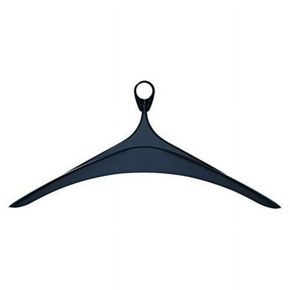 Alba Plastic Anti-Theft Clothing Hangers, 12 Pack, Black