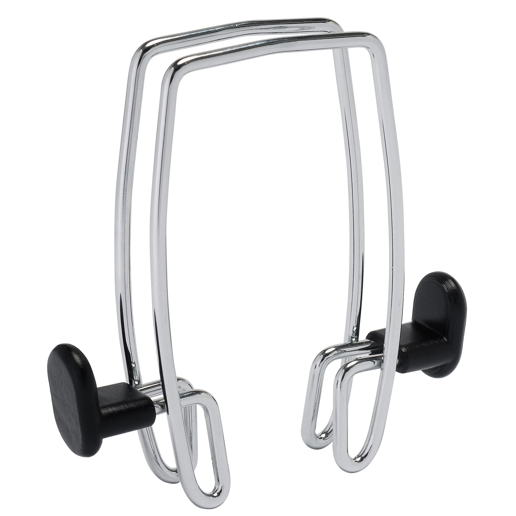 Chrome and Black Over-the-Panel Double Hook