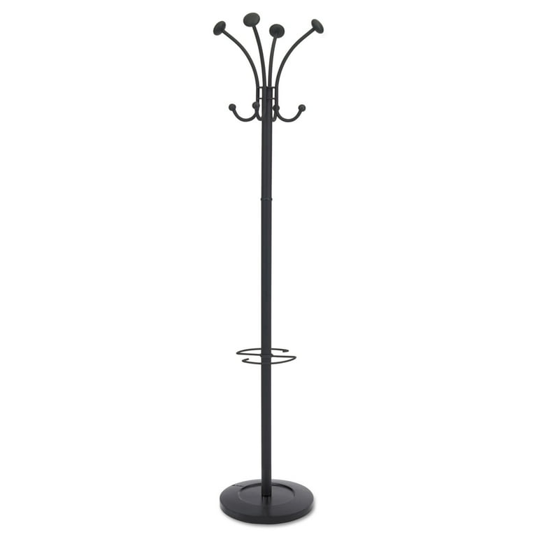 Viena Coat Stand, Eight Knobs, Steel, 16w x 16d x 70.5h, Black Viena Coat Stand, Eight Knobs, Steel, 16w x 16d x 70.5h, Black