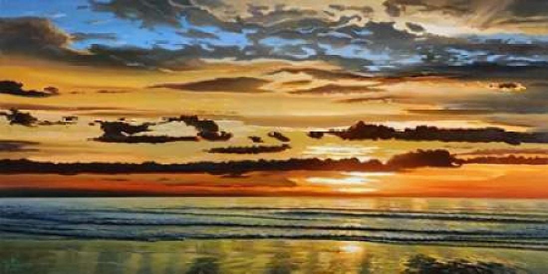 Alba sul mare Canvas Art - Adriano Galasso (10 x 20)