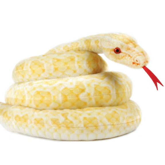 Alba the Albino Burmese Python | 100 Inch Long Stuffed Animal Plush Snake | by TigerHart Toys