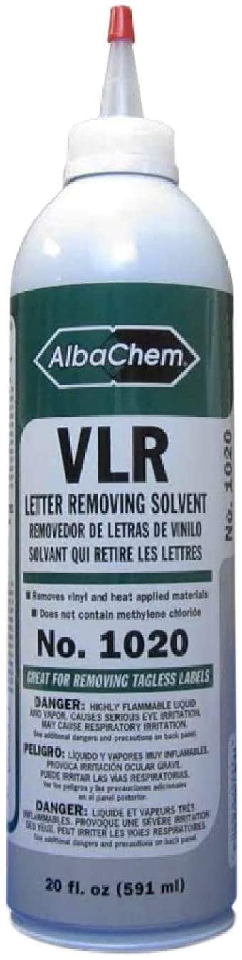 AlbaChem Original VLR Heat Transfer Letter Removing Solvent - Paint Remover for Fabric 20 fl. oz.